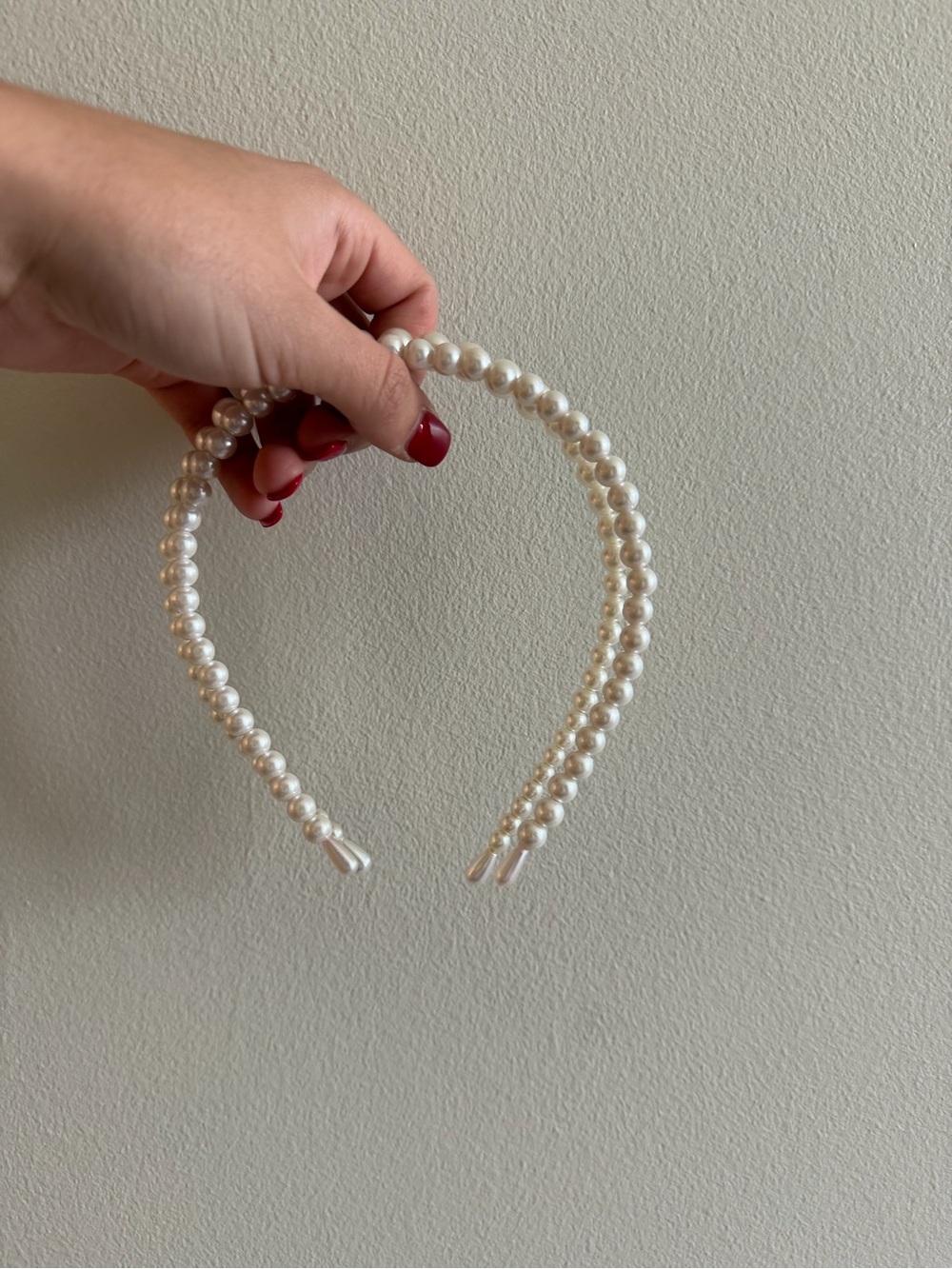 Set of Two: Pearl Headband - White Pearl Accent